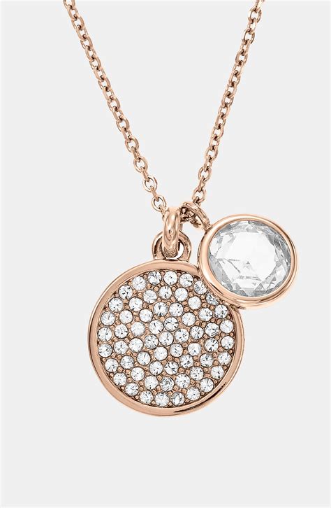 michael kors brilliance pendant necklace|michael kors clearance jewelry.